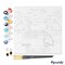 Figured'Art Mini Paint by Numbers Kit for Adults with Frame Malibu Sunset Small format 8"x8" - Craft Art Painting DIY Canvas Already Stretched on a Wooden Frame